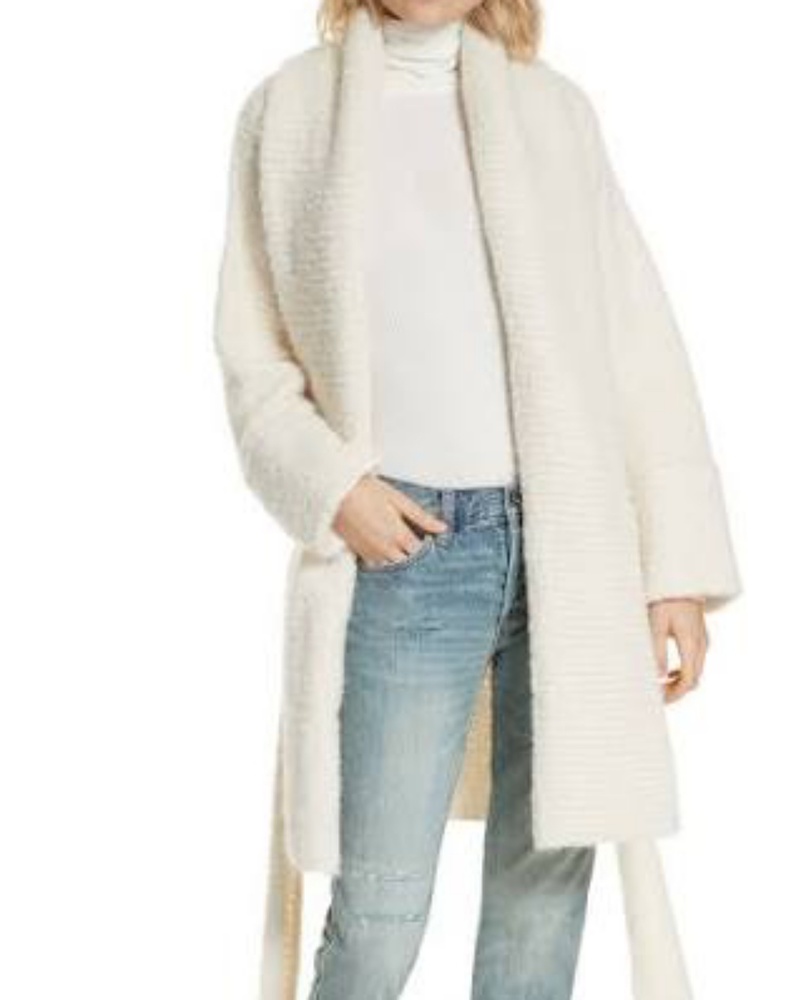 NWT Free People Bo Peep Sweater Jacket in Ivory - Picture 3 of 6